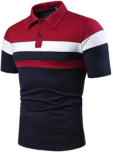 XXBR Машка машка решетка за голф со кратки ракави за истегнување Поло кошула лепенка обична маица врвна машка модна поло модна маичка со кратки ракави на кратки рака?