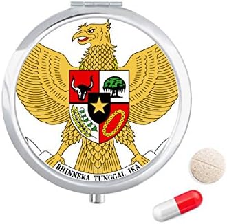 Индонезија Национален Амблем Земја Пилула Случај Џеб Медицина Кутија За Складирање Контејнер Диспензерот