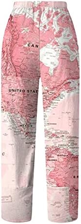 Mackneog еластична плус големина женски обични памучни памучни затегнати карго панталони лето лабава вклопување жени широки нозе Каприс