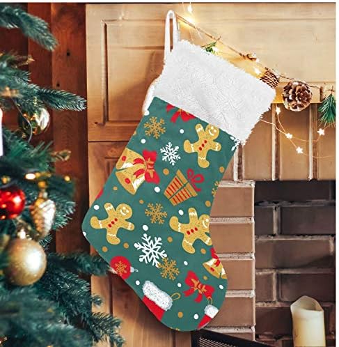 Божиќни чорапи Божиќни и новогодишни bellвончиња Класични персонализирани големи декорации за порибување за семејни празници за забави за
