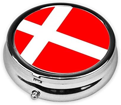 Данска данска кутија за пилули, метална тркалезна пилула, три кутии за пилули, лесен за носење