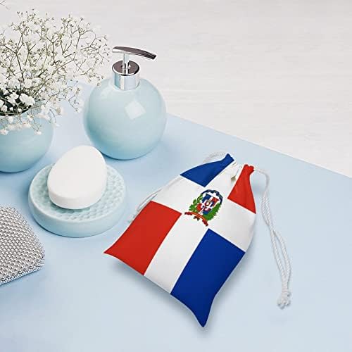 Знаме На Доминика Платно Торба За Складирање Торба За Влечење За Повеќекратна Употреба Торбичка Торбичка Торба За Намирници За