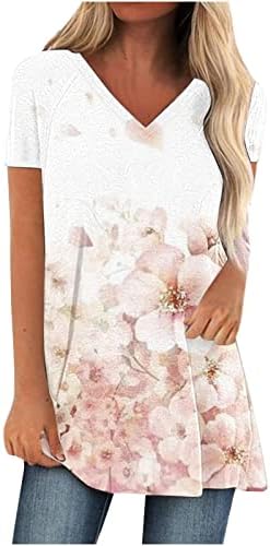 Облека со краток ракав редовно вклопување v вратот графички бренд блуза маица за жени есен летен памук топ 38 38