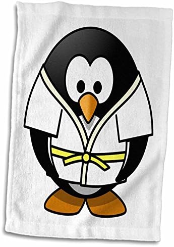 3Д роза слика на малиот пингвин во џудо облека за рака, 15 x 22, разнобојно