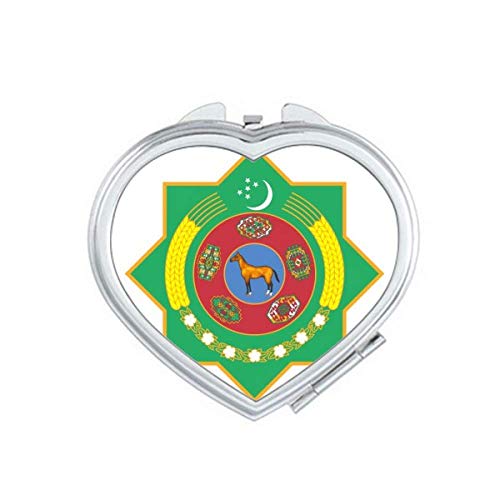 Национален амблем на Туркменистан Азија Огледало за зголемување на преносно рачно рачно џеб шминка