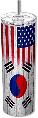 ExpressItBest 20oz Слаби Гимнастик Со Знаме На Јужна Кореја-Бранови &засилувач; САД