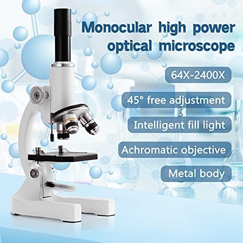 ILHXYPP 64X-2400X Монокуларен Оптички Микроскоп Основно Училиште Наука Експериментална Биологија Настава Дигитален Микроскоп