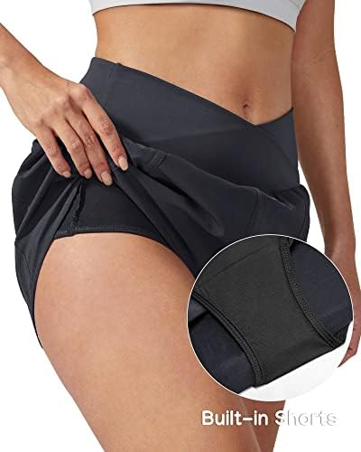 G4free женски водење шорцеви со џебови со патенти Брзи суви атлетски тренинзи за салата за салата со лагер