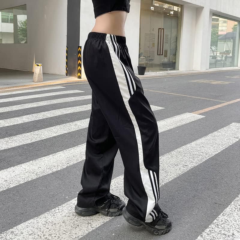 Uaurorao жени улична облека џемпери еластична половината лабава широка нозе џогери y2k starвездени печатени баги карго панталони Панк Харајуку