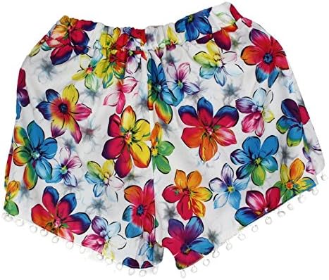 Shorts ihph7, жени кратки панталони каузални дневни модни мода за печатење со високи половини