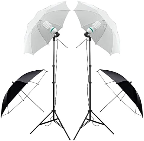 Lmmddp Студио чадор комплет за заднини за осветлување + 4 позадини + 2 чадори + 2 * 135W сијалици + рефлекторот + држач за позадини