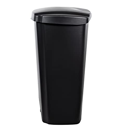 Fiuyasc 12.1 галон за отпадоци, пластичен чекор на конзерва за отпадоци во кујната, црна