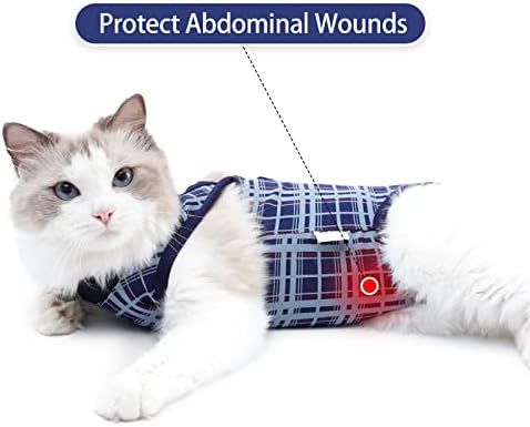 Обнова за опоравување на операција на мачки со точки за абдоминални рани или заболувања на кожата, замена за дишење на е-јака, анти-лична