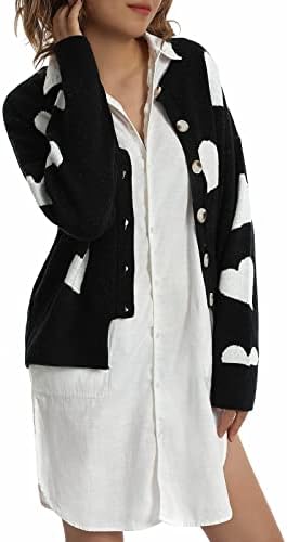 Ndvyxx џемпер за жени, култури со долги ракави за жени зимски убави култури, плетено удобно исечено тенок фит