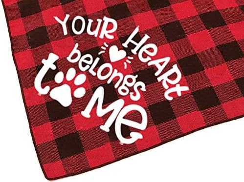Ден на кучиња Валентин ден Бандана, црвена шамија на кученца од црвена бивол