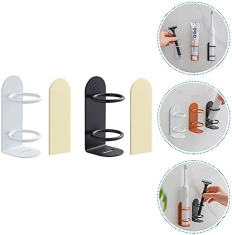 Doitool 2 парчиња Едноставен електричен држач за четки за заби wallид што виси за заби сет за складирање Rackbathroom кујнски материјали