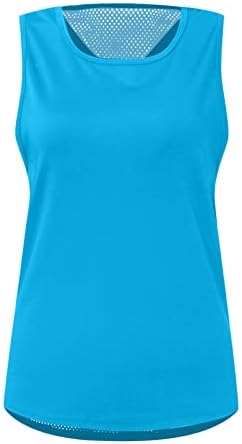 Тенк за врвот на жените Racerback Split вежба јога резервоар врвови плус големина атлетски трчања кошули без грб теретана облека