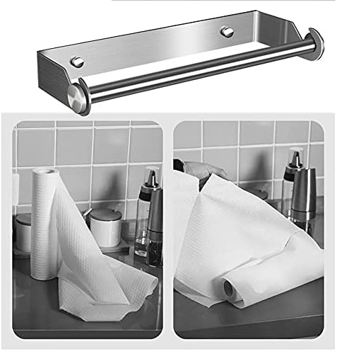 Xxxdxdp Не'рѓосувачки челик за хартија за хартија за хартија за хартија за пешкир без рак на пешкир, монтирана ролна хартија штанд за кујна за