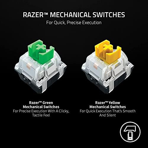 Razer Blackwidow V3 Мини Хиперспеед 65% Безжична Механичка Гејмерска Тастатура: Хиперспеед Безжична Технологија-Зелени Механички Прекинувачи-