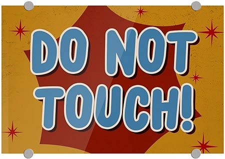 CGSignLab | „Не допирај -носталгија пукна“ Премиум акрилен знак | 18 x12