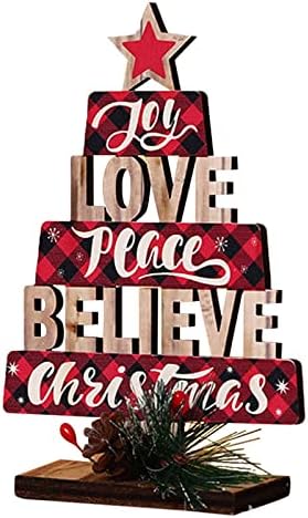 Божиќна декорација обезбедува елка форма англиска азбука Десктоп декорација забава украси украси за новогодишни украси гордост украс