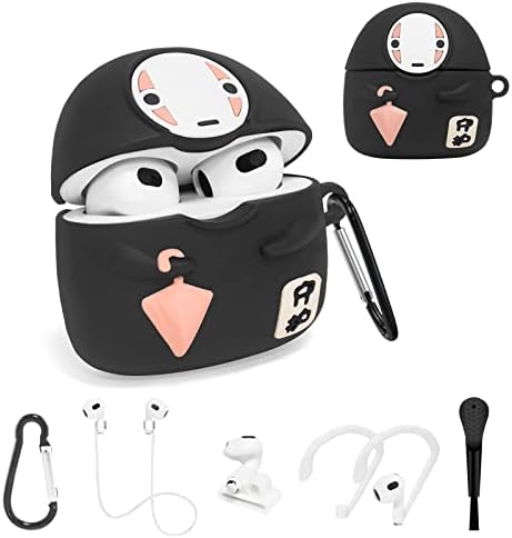 Случај за AirPods 3 Generation, Cute Cover AirPods 3 Case Kawaii 3D Cartoon News AirPods 3 Gen Case, 6in1 додатоци/карабинер/анти-изгубени