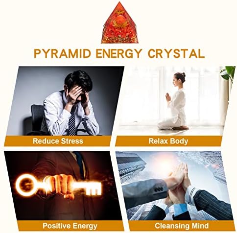 Оргон пирамида позитивна енергија, кристална пирамида цвет на живот кварц со агат, заштитни кристали генератор на енергија за стрес Намалување