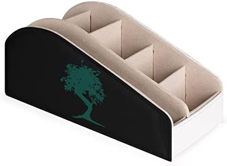 Јапонско бонсаи дрво PU Кожа за контрола на кожена кутија со повеќе функционални организатор на работна површина за далечински држачи за