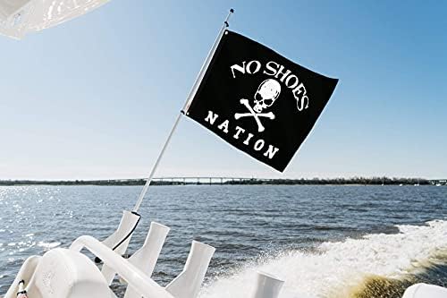 Soulbuty No Shoes Flag Nation Boat Flag 12x18 Мало двострано-пиратско знаме без-чевли-нација-за брод, кампување, мотоцикл, трислојна крпа