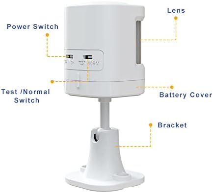 Менгшен безжичен инфрацрвен сензор за движење работи со домаќин на алармниот центар