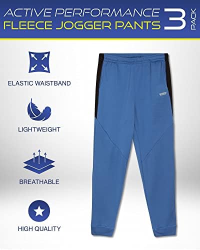 Ixtreme машки џемпери - 3 пакувања со активни панталони за џогирање на руно