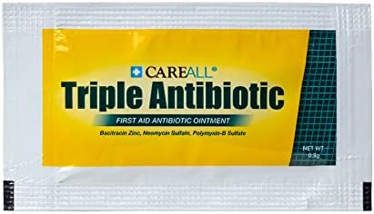 CareALL® Тројна Антибиотска Маст 0,9 гр Пакет Фолија, Маст За Прва Помош за Помали Гребнатини и Рани и Спречува Инфекција, Во Споредба
