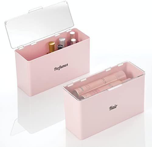 Mdesign Пластична Кутија За Организатор На Козметички Производи Со Шарки - Шминка и Складирање За Убавина За Организирање На Работна