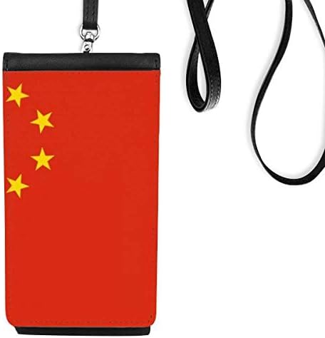Кина Национално знаме Азија земја Телефонска чанта што виси мобилна торбичка со црн џеб