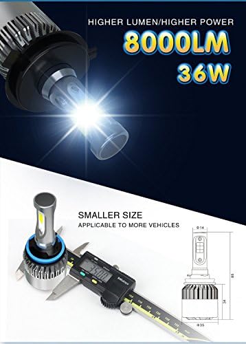 Ала Осветлување 8000 Лумени H13 LED Сијалица Нов CSP Исклучително Супер Светла 9008 Висока Натопи Зрак Замена За Автомобили Камиони,