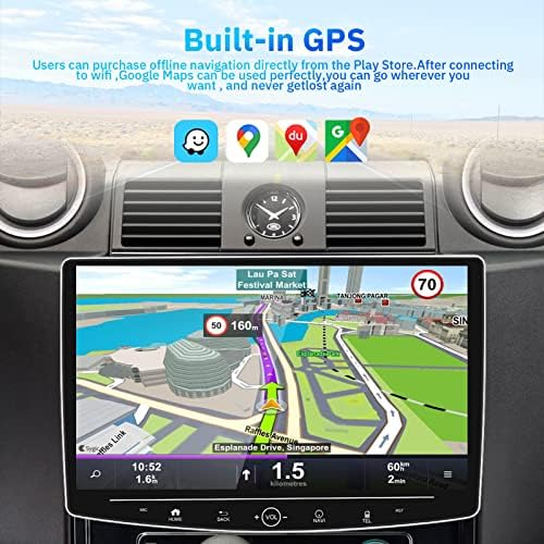 10.1 Еден Дин Автомобил Стерео Со Безжичен Apple Carplay Auto Android, Агол Прилагодлив Екран На Допир Автомобил Радио Со Резервна Камера,