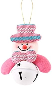 Божиќни украси Подарок новогодишно мечка ел снежен човек со bellвонче мал приврзок минијатурен в Valentубен гноми