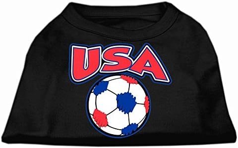 Mirage Pet Products USA фудбалски екран за печатење кошула, голема, црна