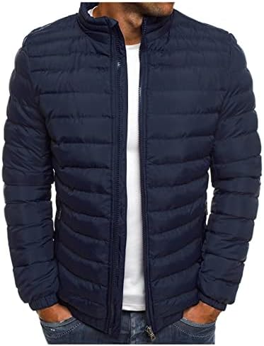 Јакни за мажи Зимски палта Топло тенок вклопување густ палто Обичен јакна за надворешни јакни на горните јакни на блуза