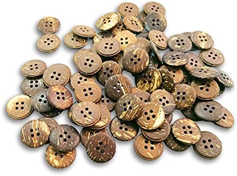 EOWOAN 50 парчиња дрвени копчиња за занаетчиски DIY, погодни за/шиење/рачно изработена и празнична декорација 0,6инч