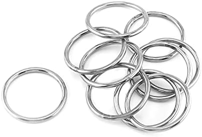 Беттомшин не'рѓосувачки челик О прстен 50мм Надворешен дијаметар од 4мм Дебелини заварени заварени тркалезни прстени 10 парчиња