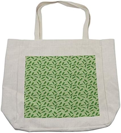 Торба за купување лисја од банана Амбесон, живописна зелена тропска лисја ботаника екологија и рајска природа тема, еко-пријателска