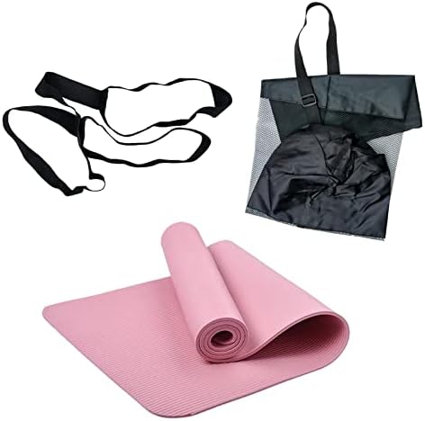 Colaxi Nonlip Yoga Mat со лента за носење, спортска торба за складирање спортови со висока густина фитнес вежба за пилатес, танцување,