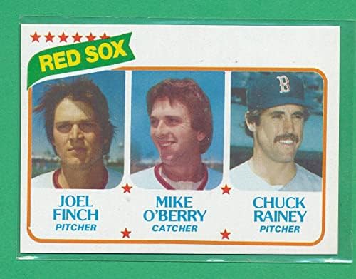 Нане без црно празно Грешка во грбот на Red Sox Rookie 1980 Topps 662 Uncircual TPHLC - картички за дебитант со бејзбол плоча