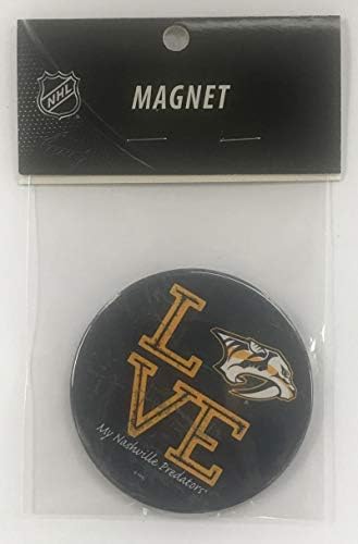 Нешвил Предатори 3 Loveубовно тркалезно лого NHL лиценциран магнет - нов во пакет