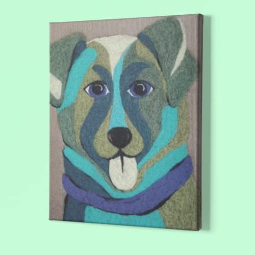 Комплет за прибирање игла за кучиња - Сина - DIY сино платно игла -прицврстување на игла | волна и рециклирана пластика