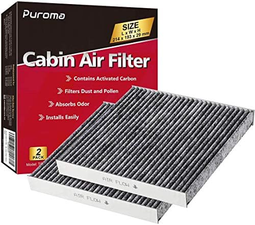Филтер за воздух во кабината Puroma со активиран јаглерод, замена за CP285, CF10285, Toyota, Lexus, Scion