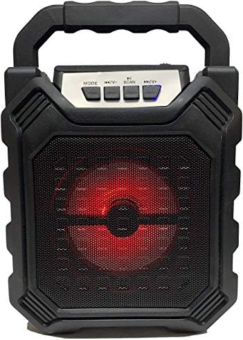 FM Radio TF/USB MP3 плеер Bluetooth преносен звучник за полнење-црна боја