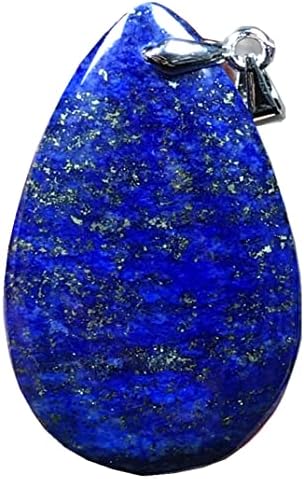 Природен кралски сино лапс лазули камен редок лаптис приврзок накит за жена маж богатство Реики Loveубов среќа подарок кристал 33x21x5mm