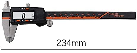 Walnuta Vernier Caliper 6 инчен LCD Digital 0-150mm Висок прецизен инструмент за мерење на инструментот од не'рѓосувачки челик мерен инструмент